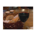 Red Wine In An Italian Restaurant Post Card