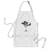 Red Wing Freaky Fairy Girl Martini Glass 3D Aprons