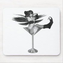 Red Wing Freaky Fairy Girl Martini Glass 3D