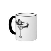 Red Wing Freaky Fairy Girl Martini Glass 3D Mugs