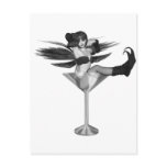 Red Wing Freaky Fairy Girl Martini Glass 3D