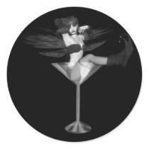 Red Wing Freaky Fairy Girl Martini Glass 3D