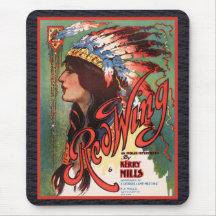 Red Wing Indian Maiden Mousepad
