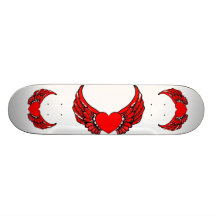 Red Winged Heart Skateboard