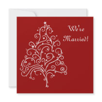 Red Winter Marriage / Elopement Announcement
