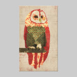 Red Winter Owl  Canvas canvas prints