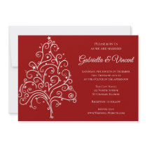 Red Winter Wedding Invitation