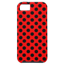 Red with Black Polka Dot iPhone 5 Cover
