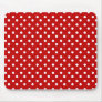 Red with White Dots Mousepad