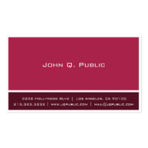 Red with White Frame Business Card
