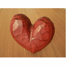 Red Wooden Heart Acrylic Cut Out
