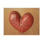 Red Wooden Heart Post Card