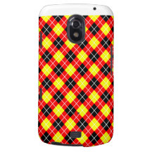 Red,Yellow, Black and White Argyle Galaxy Nexus Covers