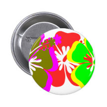 red,yellow,blue,brown hibiscus flowers buttons
