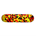 Red Yellow Camo Skateboard