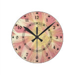 Red & Yellow Dahlia Textured wall clocks