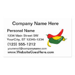 Red Yellow Green Chili Pepper Graphic Business Card Template