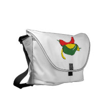 Red Yellow Green Chili Pepper Graphic Messenger Bags