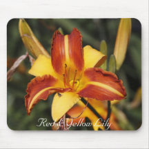 Red & Yellow Lily Mousepad