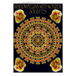 Red & Yellow Prickly Pear Mandala as Card
