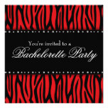 Red Zebra Diamonds Bachelorette Party Announcement