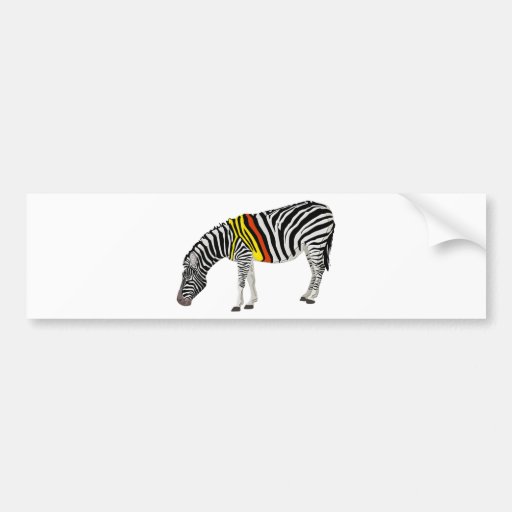 Red Zebra Series Bumper Sticker