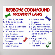 REDBONE COONHOUND PRINT