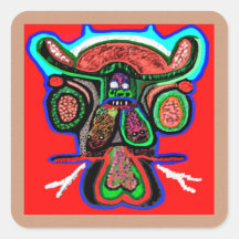 REDBULL  -  PARTY ANIMAL SQUARE STICKER