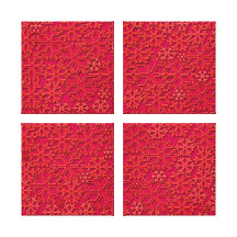 Reddish snowflakes texture stretched canvas print