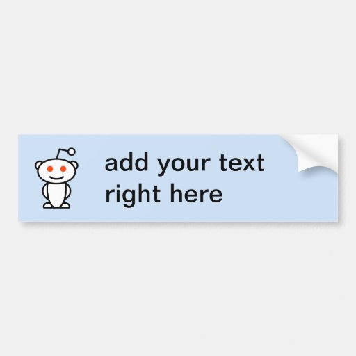 Reddit Alien Bumper Sticker