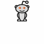 Reddit logo embroidered shirts