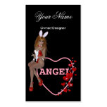Redhead Bunny Angel - Sexy Business Cards