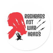 Redheads Not Warheads stickers