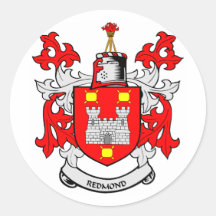 REDMOND Coat of Arms Stickers