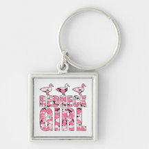 Redneck Girl Pink Camouflage 3 Ducks Keychains