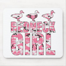 Redneck Girl Pink Camouflage 3 Ducks Mousepad