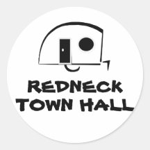 REDNECK TOWN HALL sticker