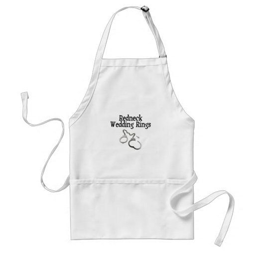 Redneck Wedding Rings Apron