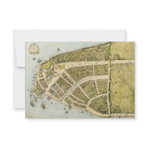 Redraft of the Castello Plan New Amsterdam in 1660 Custom Invite