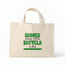 Reduce Puppy Mills, recycle a dog Canvas Bags