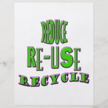 Reduce Re-Use Recycle Full Color Flyer