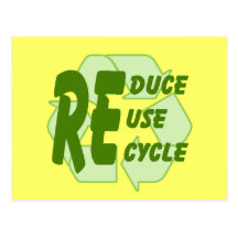 Reduce ReUse Recycle 2 Postcards