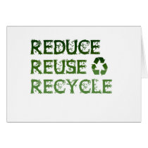 Reduce Reuse Recycle Greeting Cards