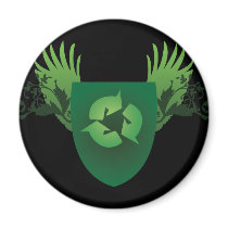 Reduce Reuse Recycle Crest Refrigerator Magnet