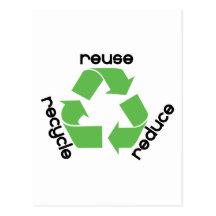 Reduce reuse recycle! Ecology design! Post Card