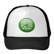 Reduce Reuse Recycle Green Bicycle Mesh Hats