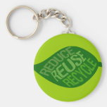 Reduce Reuse Recycle Key Chain