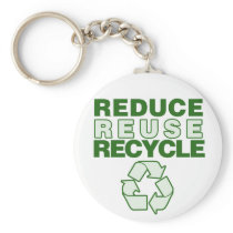 Reduce Reuse Recycle Keychain