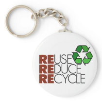 Reduce Reuse Recycle Keychain