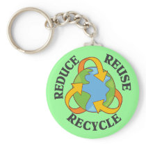 Reduce Reuse Recycle Keychain